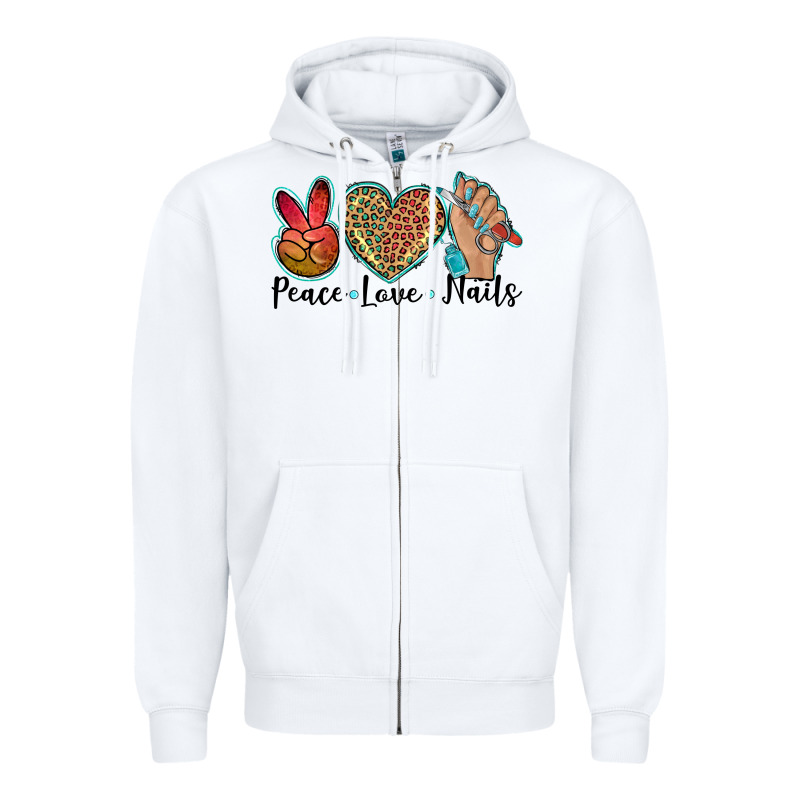 Peace Love Nails Zipper Hoodie by BarkalooDesign | Teevron