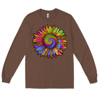 Chestnut tie dye sunflower Long Sleeve Tee - RanaPortraitStore