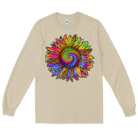 Mushroom tie dye sunflower Long Sleeve Tee - RanaPortraitStore