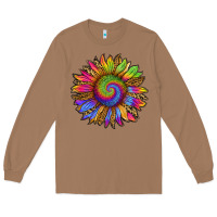 Toasted Coconut tie dye sunflower Long Sleeve Tee - RanaPortraitStore