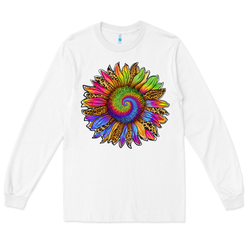 Tie Dye Sunflower Long Sleeve Tee by RanaPortraitStore | Teevron