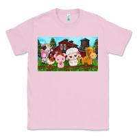 Bubblegum Pink cute farm animals Classic Tee - TumblerDesignByShophia