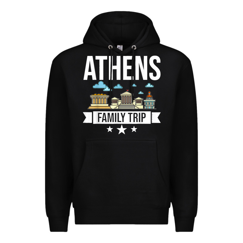 Athens Greece City Trip Skyline Map Travel Premium Hoodie by maiPhamDesign | Teevron