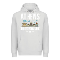 Dove Grey Athens Greece City Trip Skyline Map Travel Premium Hoodie - maiPhamDesign