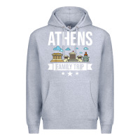 Heather Grey Athens Greece City Trip Skyline Map Travel Premium Hoodie - maiPhamDesign