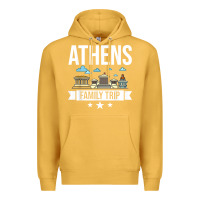 Mustard Athens Greece City Trip Skyline Map Travel Premium Hoodie - maiPhamDesign