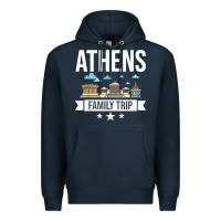Navy Athens Greece City Trip Skyline Map Travel Premium Hoodie - maiPhamDesign