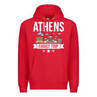 Red Athens Greece City Trip Skyline Map Travel Premium Hoodie - maiPhamDesign