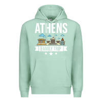 Seafoam Athens Greece City Trip Skyline Map Travel Premium Hoodie - maiPhamDesign
