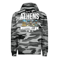 Slate Camo Athens Greece City Trip Skyline Map Travel Premium Hoodie - maiPhamDesign