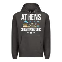 Smoke Athens Greece City Trip Skyline Map Travel Premium Hoodie - maiPhamDesign