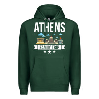 Sports Green Athens Greece City Trip Skyline Map Travel Premium Hoodie - maiPhamDesign