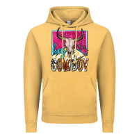 Vintage Mustard western hey cowboy Vintage Hoodie - OliviaCreatesArt