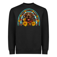 Black chocolate labrador rainbow Heavyweight Sweatshirt - Artiststas