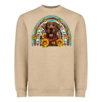 Mushroom chocolate labrador rainbow Heavyweight Sweatshirt - Artiststas