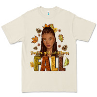 Just A Girl Who Loves Fall Afro Woman Premium Tee | Teevron