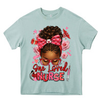 Arona one loved nurse afro messy bun Heavy Core Tee - texasbilliewilder