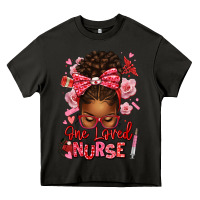Asphalt one loved nurse afro messy bun Heavy Core Tee - texasbilliewilder