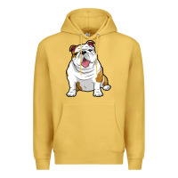 Antique Gold ENGLISH BULLDOGS Awesome Funny Bulldog Pups Dogs Premium Hoodie - maiPhamDesign