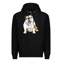 Black ENGLISH BULLDOGS Awesome Funny Bulldog Pups Dogs Premium Hoodie - maiPhamDesign
