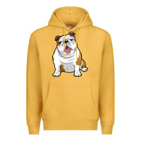 Mustard ENGLISH BULLDOGS Awesome Funny Bulldog Pups Dogs Premium Hoodie - maiPhamDesign