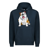 Navy ENGLISH BULLDOGS Awesome Funny Bulldog Pups Dogs Premium Hoodie - maiPhamDesign