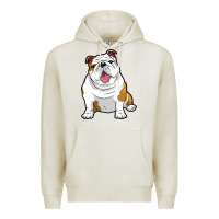 Oatmeal Heather ENGLISH BULLDOGS Awesome Funny Bulldog Pups Dogs Premium Hoodie - maiPhamDesign