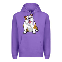 Purple ENGLISH BULLDOGS Awesome Funny Bulldog Pups Dogs Premium Hoodie - maiPhamDesign