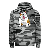 Slate Camo ENGLISH BULLDOGS Awesome Funny Bulldog Pups Dogs Premium Hoodie - maiPhamDesign