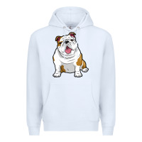White ENGLISH BULLDOGS Awesome Funny Bulldog Pups Dogs Premium Hoodie - maiPhamDesign