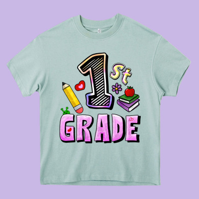 First Grade Heavy Core Tee Designed By Ranaportraitstore