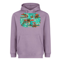 Lavender leopard turquoise glitter background Heavyweight Hoodie - AdoDesignShop