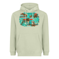 Matcha leopard turquoise glitter background Heavyweight Hoodie - AdoDesignShop