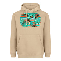 Mushroom leopard turquoise glitter background Heavyweight Hoodie - AdoDesignShop