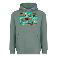 Sage leopard turquoise glitter background Heavyweight Hoodie - AdoDesignShop