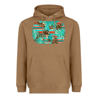 Toasted Coconut leopard turquoise glitter background Heavyweight Hoodie - AdoDesignShop