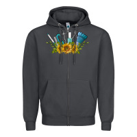 Smoke nail tools with sunflower Zipper Hoodie - BarkalooDesign