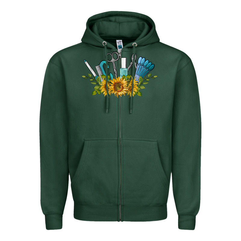 Nail Tools With Sunflower Zipper Hoodie by BarkalooDesign | Teevron