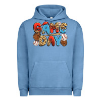 Pigment Pebble Blue game day baseball Urban Hoodie - JahusDesignShop