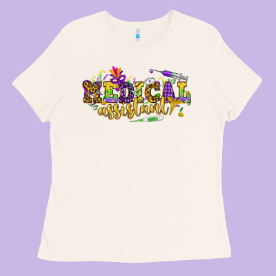 Ma Medical Assistant Mardi Gras Ladies Tee Designed By Howdyjamesfarm