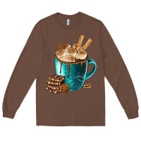 Chestnut Chocolate And Coffee Long Sleeve Tee - FaDigitalArtStudio