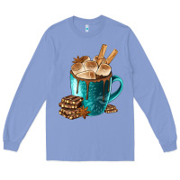 Colony Blue Chocolate And Coffee Long Sleeve Tee - FaDigitalArtStudio