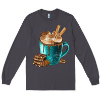 Smoke Chocolate And Coffee Long Sleeve Tee - FaDigitalArtStudio