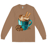 Toasted Coconut Chocolate And Coffee Long Sleeve Tee - FaDigitalArtStudio