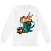 White Chocolate And Coffee Long Sleeve Tee - FaDigitalArtStudio
