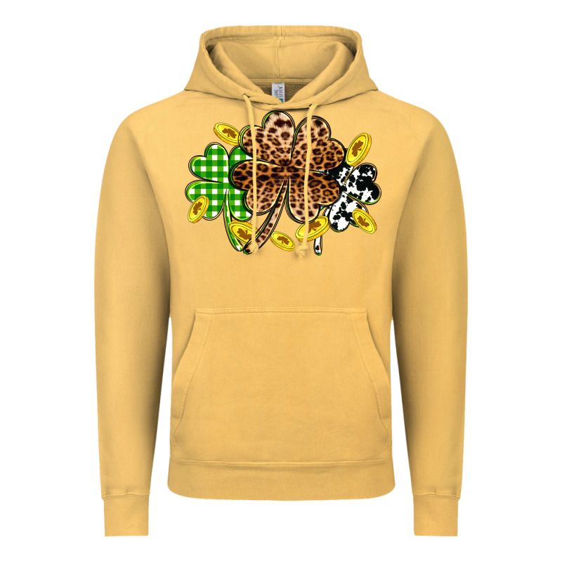 St. Patrick's Day Shamrocks Vintage Hoodie by OliviaCreatesArt | Teevron