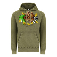 Vintage Olive St. Patrick's Day shamrocks Vintage Hoodie - OliviaCreatesArt