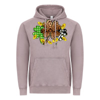 Vintage Zinc St. Patrick's Day shamrocks Vintage Hoodie - OliviaCreatesArt