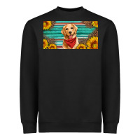Black golden retriever license plate Heavyweight Sweatshirt - Artiststas