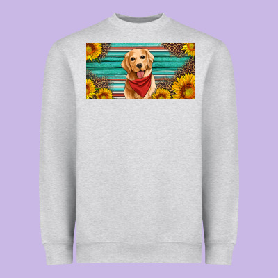 Golden Retriever License Plate Heavyweight Sweatshirt Designed By Artiststas